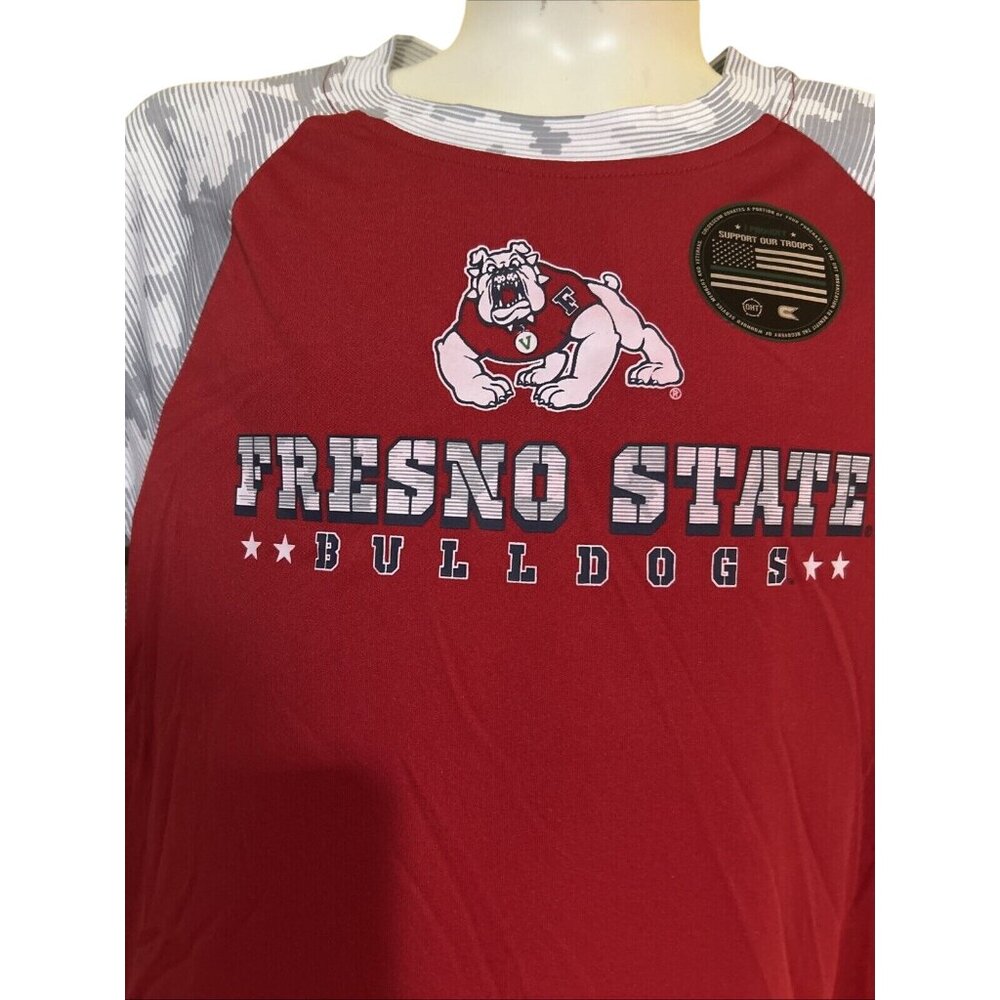 NEW Fresno State Bulldogs Colosseum OHT Digi Camo Red LS Shirt Youth M 12-14